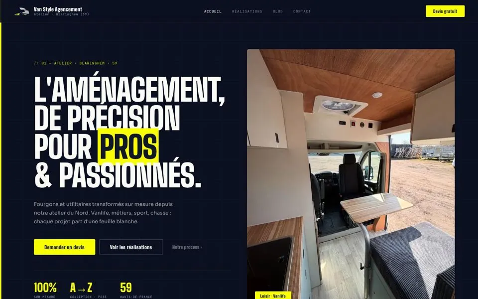 Page d'accueil de vanstyleagencement.fr